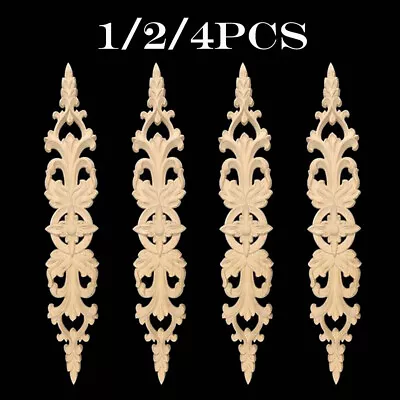 Classic Wood Mouldings Carved Applique Frame Decal Onlay Furniture Decor 1/2/4Pc • $10.89