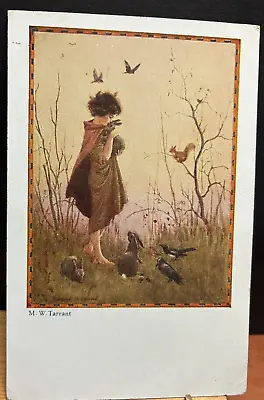 Vintage Postcard Child With Animals  By Margaret W Tarrant • £1.25