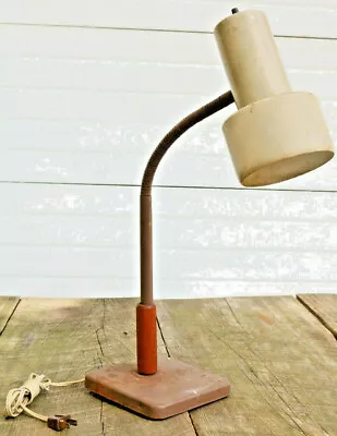 Vintage Retro Lamp Small Steam Machinist Industrial Work Light Desk Gooseneck HM • $52.95