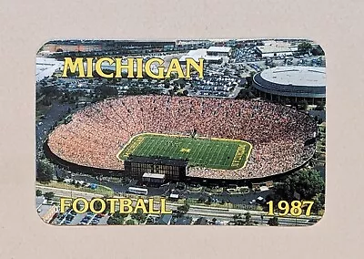 1987 Michigan Wolverines College Football Pocket Schedule Card Big Ten 🏈🏈 • $1.20
