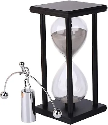 Decorative Sand Timer Clock Hourglass –with Balance Physics Motion Desk Toy Scul • $28.99