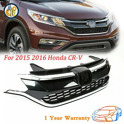 Front Mesh Bumper Upper Trim And Lower Grille For 2015 2016 Honda CR-V • $67.98