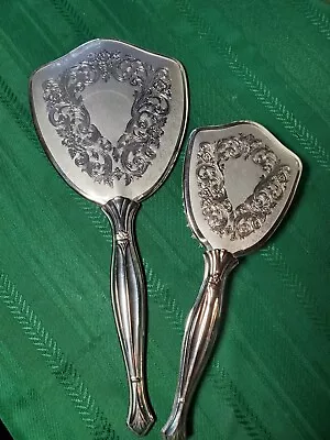 Vintage Vanity Brush And Mirror Set • $25