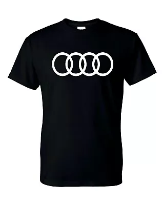 Audi Logo T-Shirt Men’s Racing Sports Sizes S-XL 9-Colors Cotton T-Shirts • $12