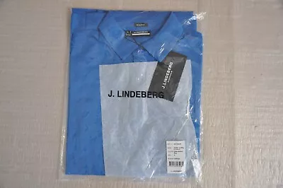 J Lindeberg Men's Perry Long Sleeve Regular Fit Golf Polo Blue Size S        X68 • $44.99