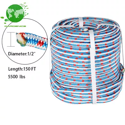 1/2  X 150' Arborist Tree Climbing Rope 16 Strand Braided Nylon Core Polyester • $52.58