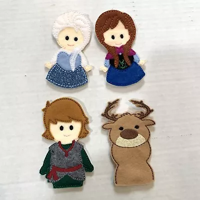 Frozen Anna Elsa Kristoff Finger Puppets Felt Handmade Etsy Storying Telling Toy • $11.99