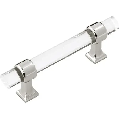 Hickory Hardware HH075857-CA14 Crystal Palace 3  Acrylic Bar Cabinet Pull 9 • $28.49