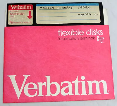 Verbatim FD 34-1000 8  Computer Floppy Disk Vintage 8 Inch Used LOT Of 5 • $14.99
