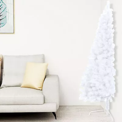 Artificial Half Christmas Tree With Stand White 150  PVC C3S0 • $92.59