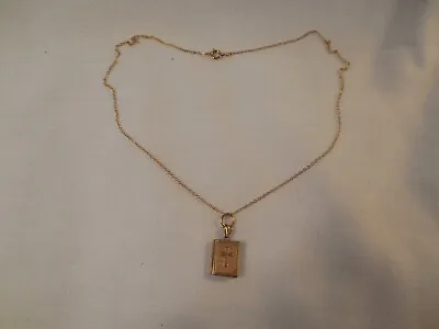Vintage Lords Prayer Gold Filled Book Locket W/chain • $49.40