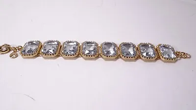 J.Crew Women's Pillow Custion Crystal Rectangle Link Bracelet NWOT 48 • $9
