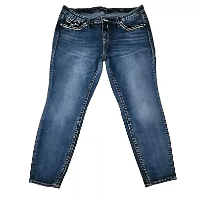 Vigoss Classic Fit Skinny Jeans Plus 20 Embroidered Stretch Mid Rise Blue Women • $26.97
