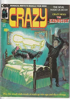 Crazy Magazine # 6 VG/FN Aug 1974 Marvel Comics The Exorcist Issue • $10.84