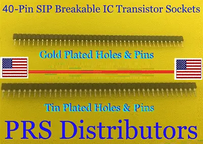 40 Pin PCB IC Transistor Socket Breakable Single Row Round Pin Female Header 1PC • $4.92