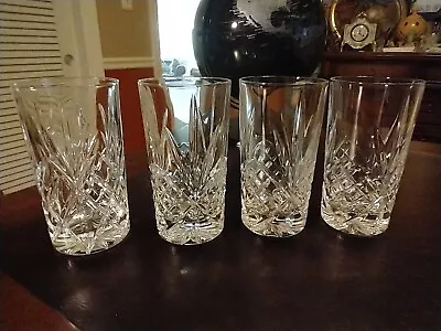 SET OF 4 Waterford Marquis Markham Highball Glasses Crystal Clear Cut Tumblers • $49