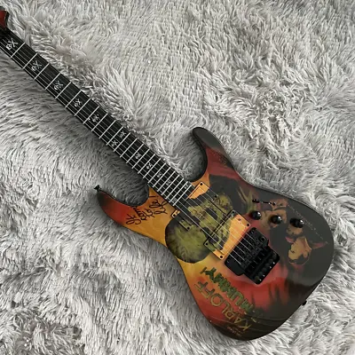 6-Strings Solid Body ST Electric Guitars Skull Inlay Mummy Top Body Fast Ship • $288