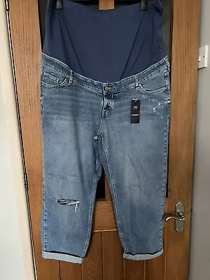 Marks & Spencer Maternity Boyfriend Jeans Size 24 Regular Bnwt • £9.99