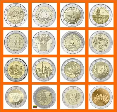 2 Euro Commemorative Lithuania Coins 2015-2023 All UNC • $4.09