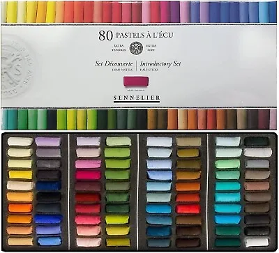 Sennelier 80 Assorted Soft Demi Pastel Box Set. Professional Artists Pastels • £92.99
