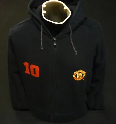 MANCHESTER UNITED FOOTBALL HOODIE  JACKET No10 OFFICIAL MERCHANDISE SIZE L • £15.95