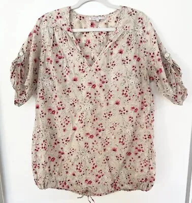 Paul And Joe Sister 3 L Floral Crisp Cotton Shirt Blouse Excellent Condition D • $14.89
