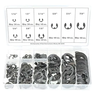 E Clip Assortment- 300 Piece 9 Diff Sizes #KTI-00072 • $17.56