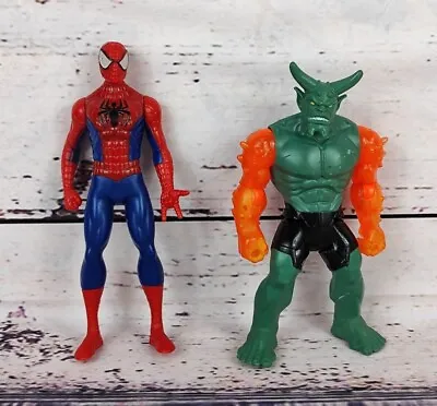 Marvel Ultimate Spiderman Green Goblin & Spiderman 6  Figure's Hasbro 2015 Used • £8.99