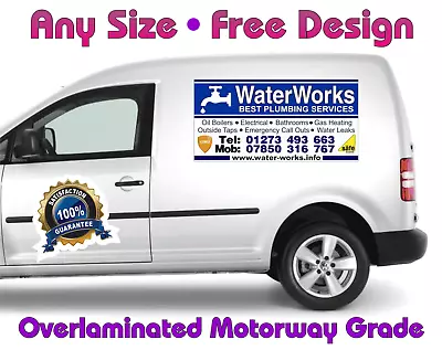 Pair Magnetic Signs Van Car Trailer New Full Colour Free Design Motorway Grade • £18.95