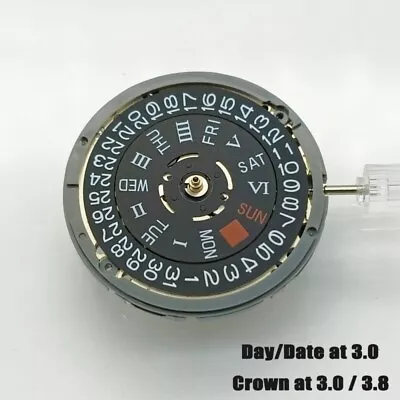 Black NH36 NH36A Roman Wheel Crown At 3.0/3.8 Automatic Mechanical Movement • $80.11