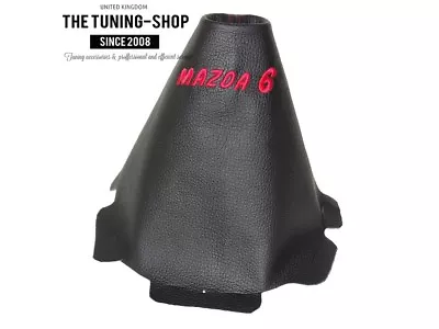 Shift Boot For Mazda 6 2002-2007 Leather  MAZDA 6  Red Embroidery • $39.99