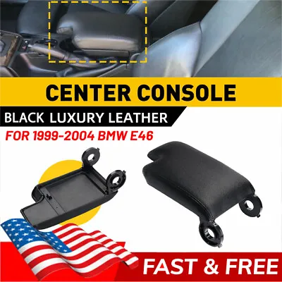 Center Console Lid Armrest For BMW E46 3 Series 1999-2004 Arm Rest Cover Black • $24.99