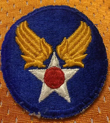 Vintage Wwii Air Force Gold Wings White Star Red Circle Military Insignia Patch • $10