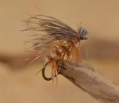 12 Flies -Elk Hair Caddis Tan Body Dry Fly - Mustad Signature Fly Fishing Hooks • $8.99