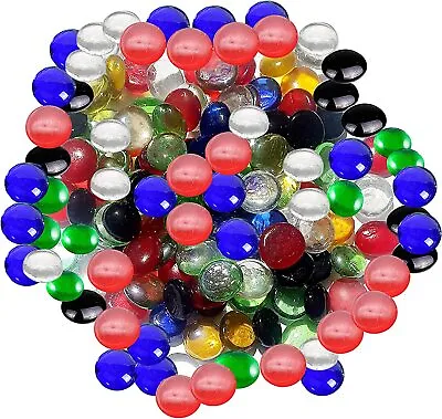 Glass Pebbles Vases Stones Beads Nuggets Gems For Home Weeding Decoration 180pc • £8.99