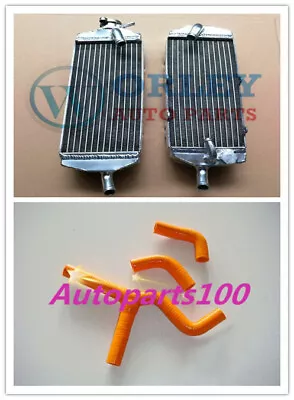 Aluminum Radiator + Orange Hose For KTM 400 450 525 SX/MXC/EXC 2003-2006 04 05 • $145