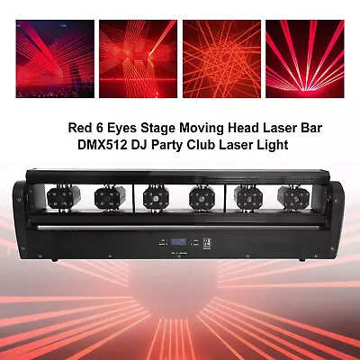 6 Eyes RGB DJ Lighting Laser Bar Moving Head Red Laser Beam Disco Lighting Party • $229.65