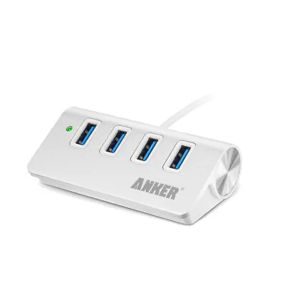 $64.99 • Buy Anker 4-Port USB 3.0 Silver Aluminum Data Hub With 2ft Cable  - NEW OZ Stock