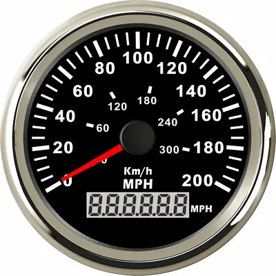 85mm GPS Black Speedometer 200MPH 300KM/H For Car Truck Boat Motorcycle US STOCK • $71.20
