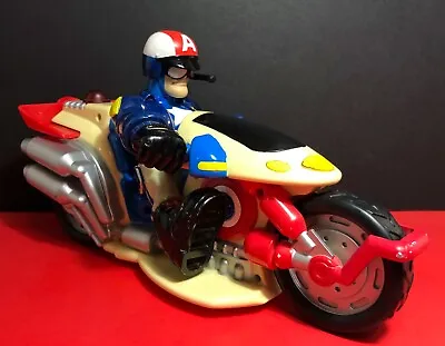 Captain America Rescue Motorcycle - Light & Sound! - ToyBiz/Playwell 2002 -6  • $29.99