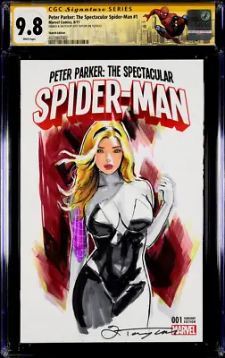 Spectacular Spider-man #1 Cgc Ss 9.8 Spider-gwen Original Art Sketch Mary Jane • $399.99