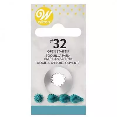 £6.28 • Buy Wilton Open Star #32 Tip Nozzle Piping Buttercream Frosting Flowers Cupcake