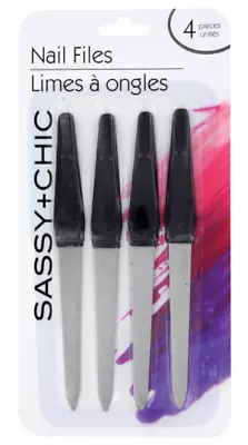 NEW SASSY + CHIC NAIL FILES - 4 Pcs - LOT DISCOUNT - FREE SHIPPING • $6.55