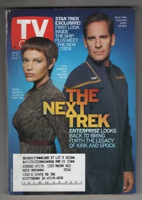 TV Guide August 25 2001 SCOTT BAKULA JOLENE BLALOCK ENTERPRISE • $5