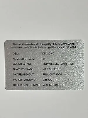 TAG Heuer Aquaracer WAF141B.BA0813 Precious Stones Diamond Certificate Card • £14.41