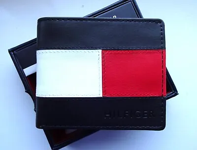 £19.87 • Buy Tommy Hilfiger Men's Leather Passcase 'Orson' BiFold, Wallet, Coin Pouch, Black