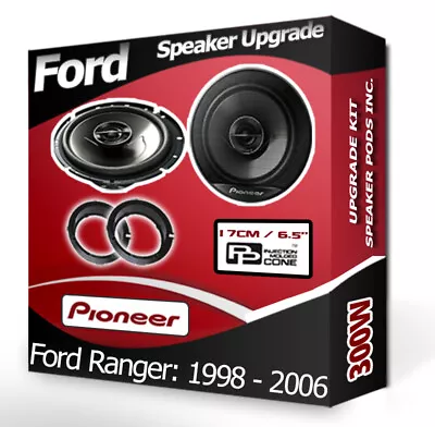 Ford Ranger Front Door Speakers Pioneer 6.5  Car Speakers + Adapter Pods 300W • $161.96