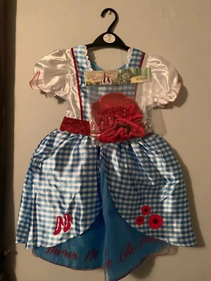 £8 • Buy Official Dorothy Deluxe Costume With Ruby Slippers Size Aged 7-8 **New**