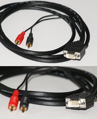 £28 • Buy Analogue DAC To SCART Lead / Cable, VGA (15-pin) Male & RCA Phono Audio To SCART