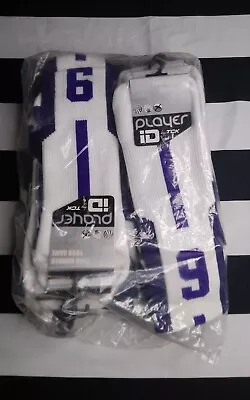 $9.99 • Buy Player ID By TCK Soccer Socks Purple/White #6 - 12 Singles Sz L - NEW SEALED